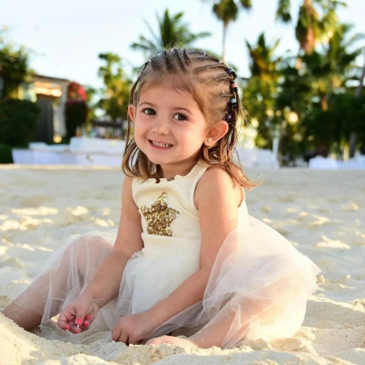 White PH Star Tutu Dress