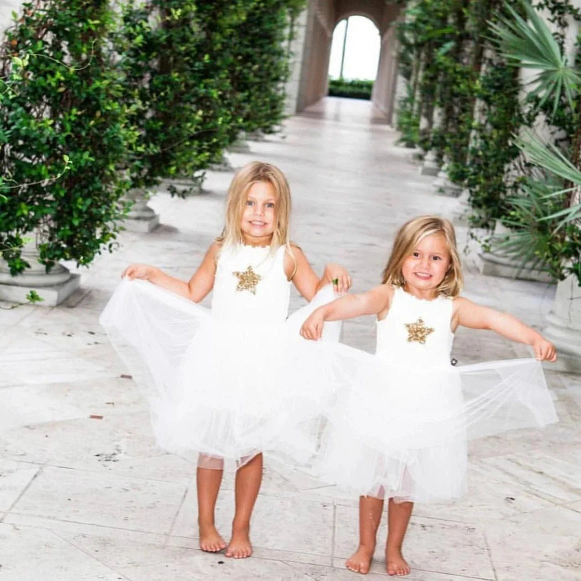 White PH Star Tutu Dress