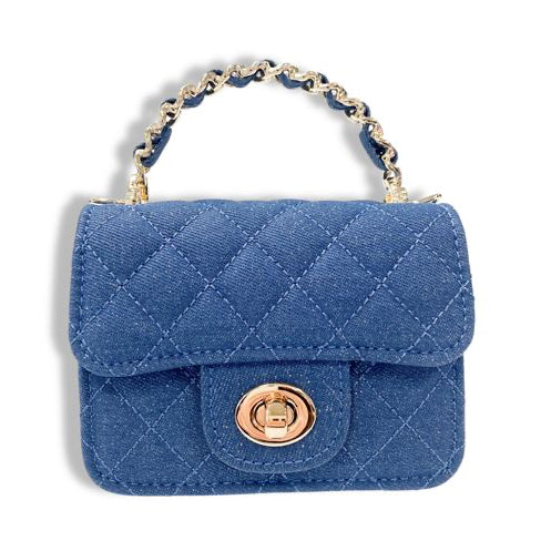 Sparkly Denim Quilted Purse