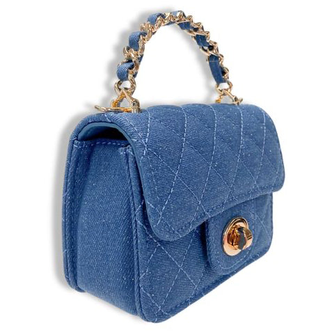 Sparkly Denim Quilted Purse