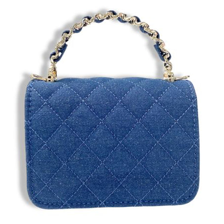 Sparkly Denim Quilted Purse