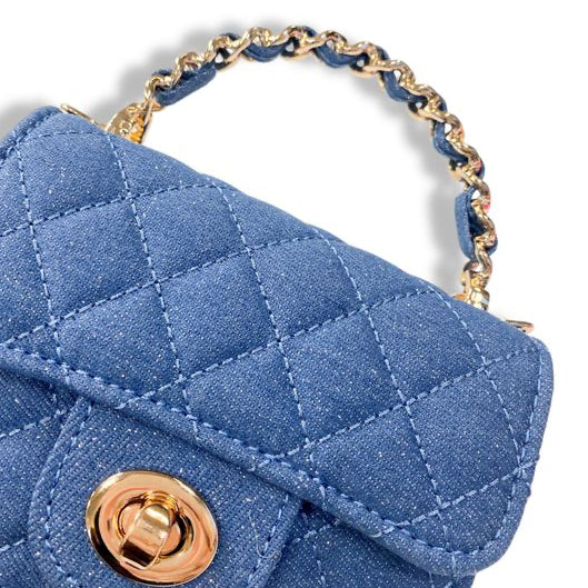 Sparkly Denim Quilted Purse