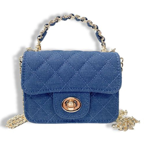 Sparkly Denim Quilted Purse