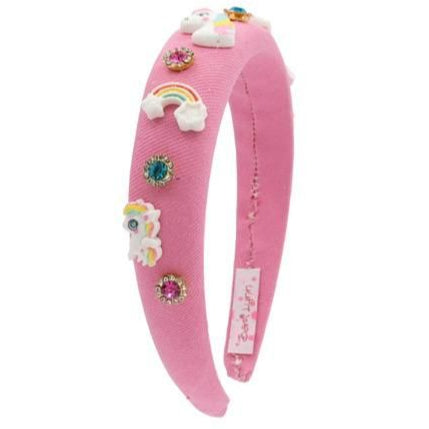 Pink Denim Unicorn Jewel Headband - Meems
