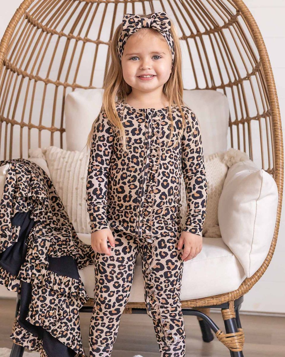 Kiara Ruffled "Leopard" Convertible Romper - Meems