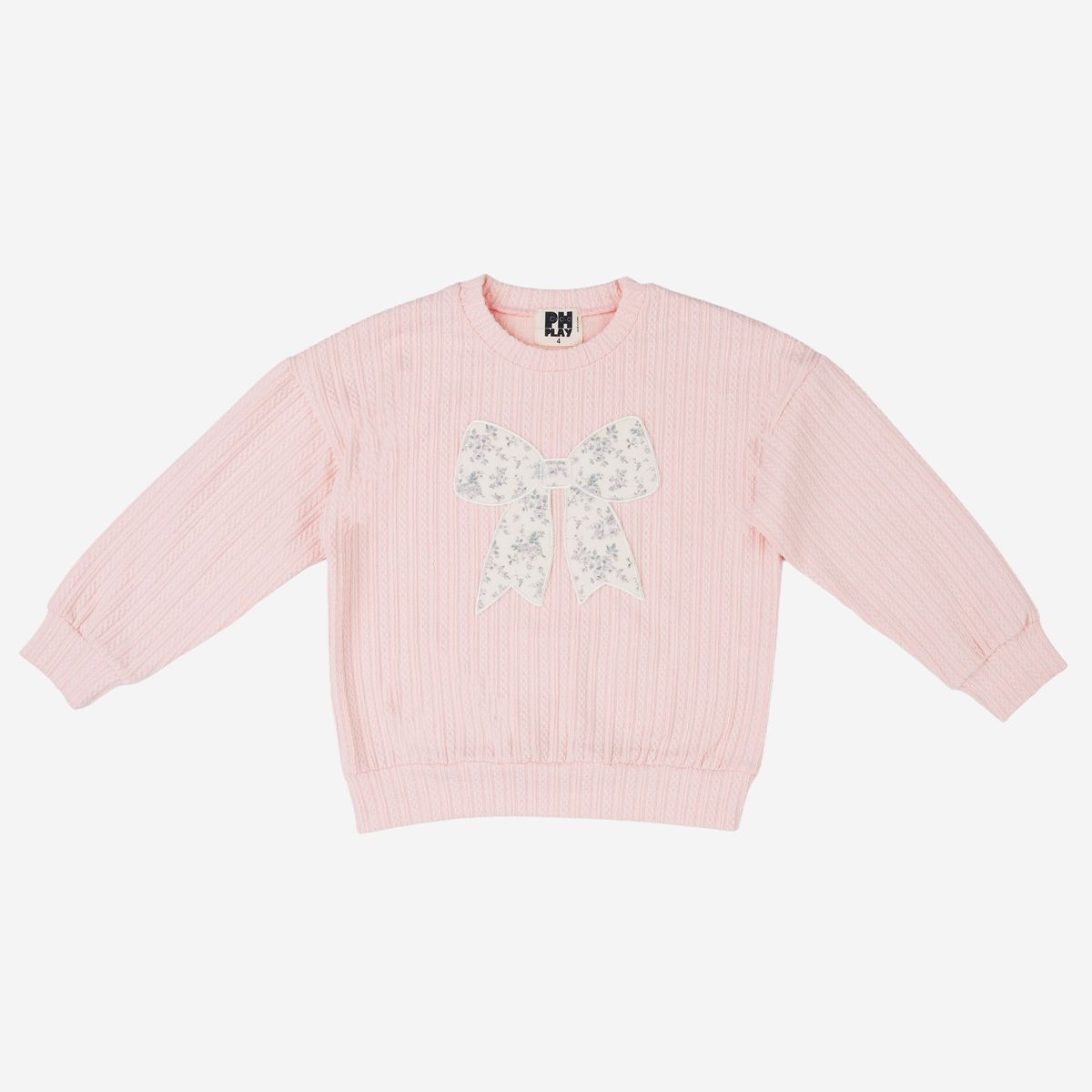 Nataly Floral Bow Sweatshirt Set