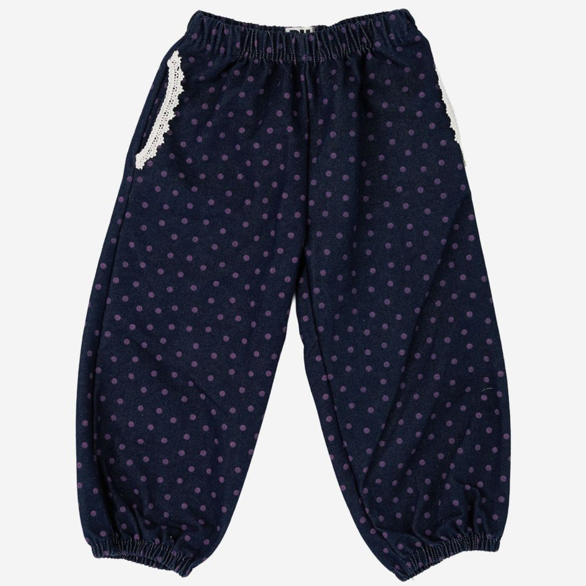 Maci Polka Dot Denim Joggers