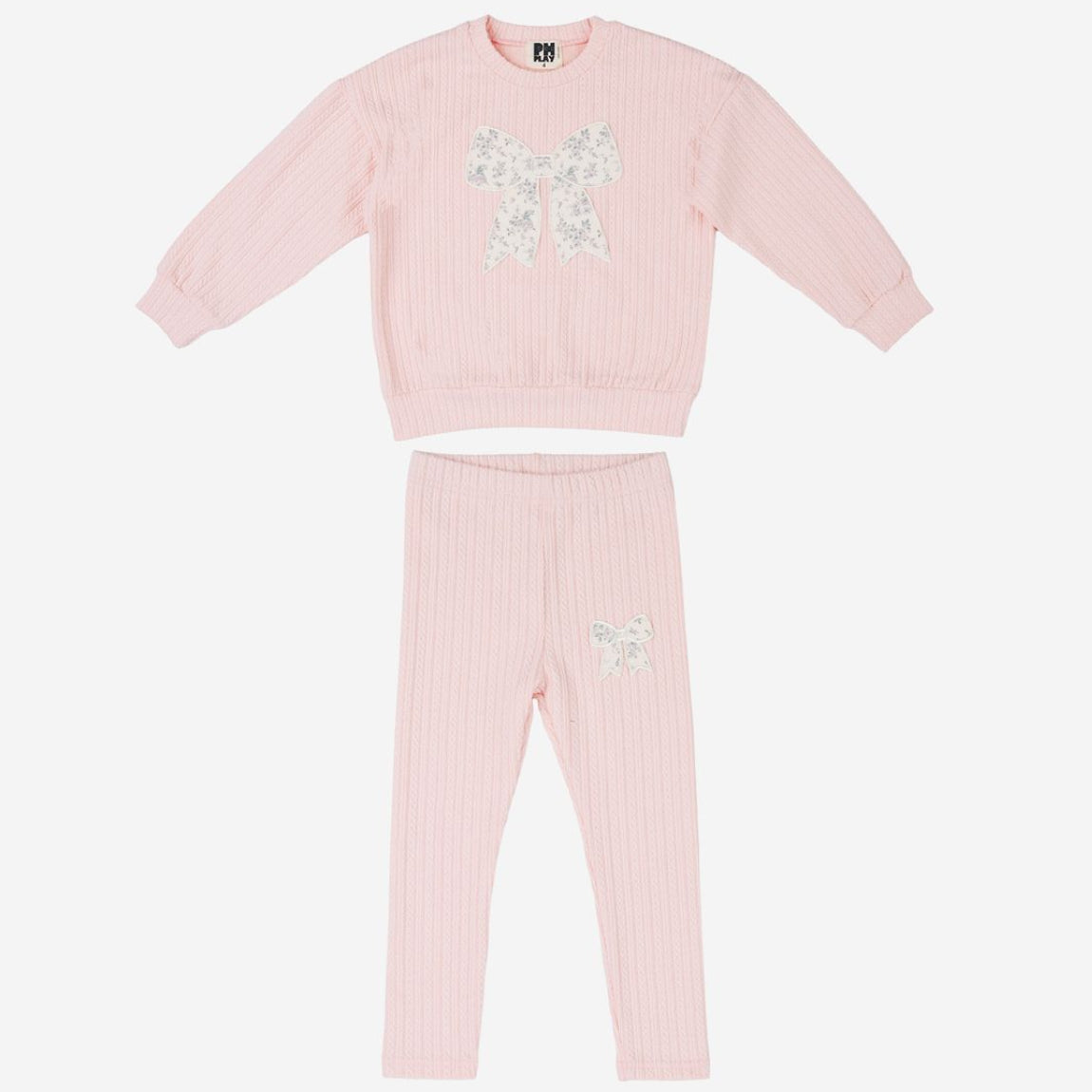 Nataly Floral Bow Sweatshirt Set