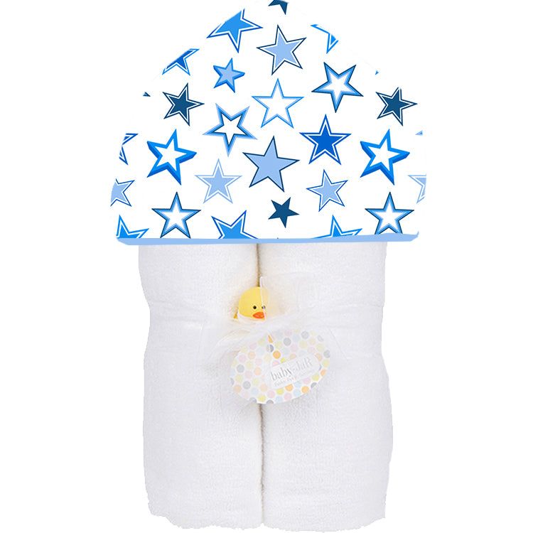 Starry Sky White/Blue Deluxe Hooded Towel