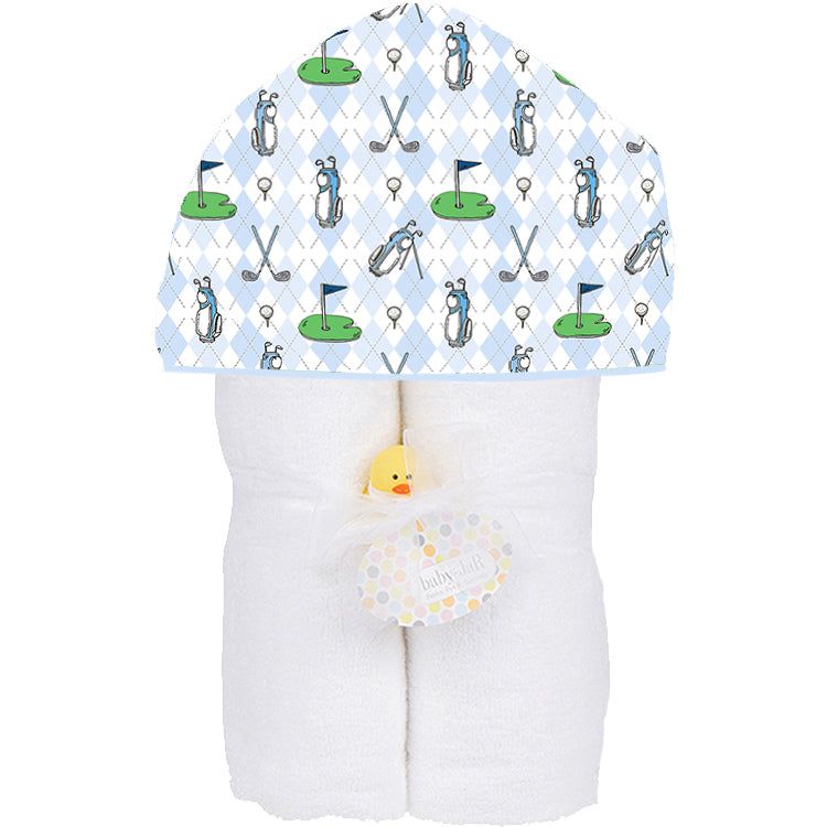 Tee Time Blue Hooded Towel