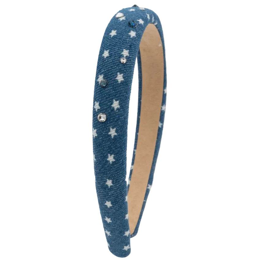Star Denim Headband