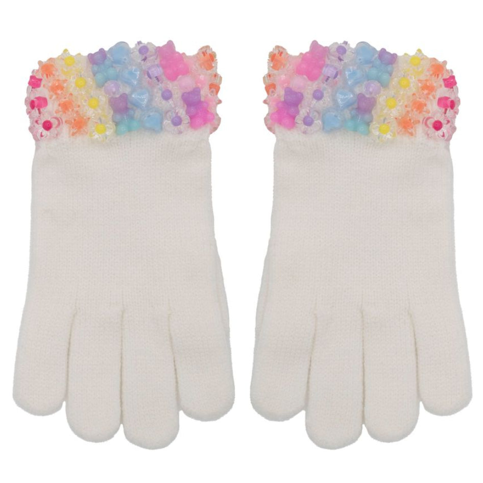 Rainbow Beaded Gloves