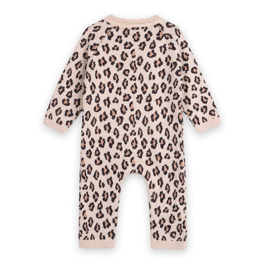 Leopard Jacquard Knit Jumpsuit - Meems