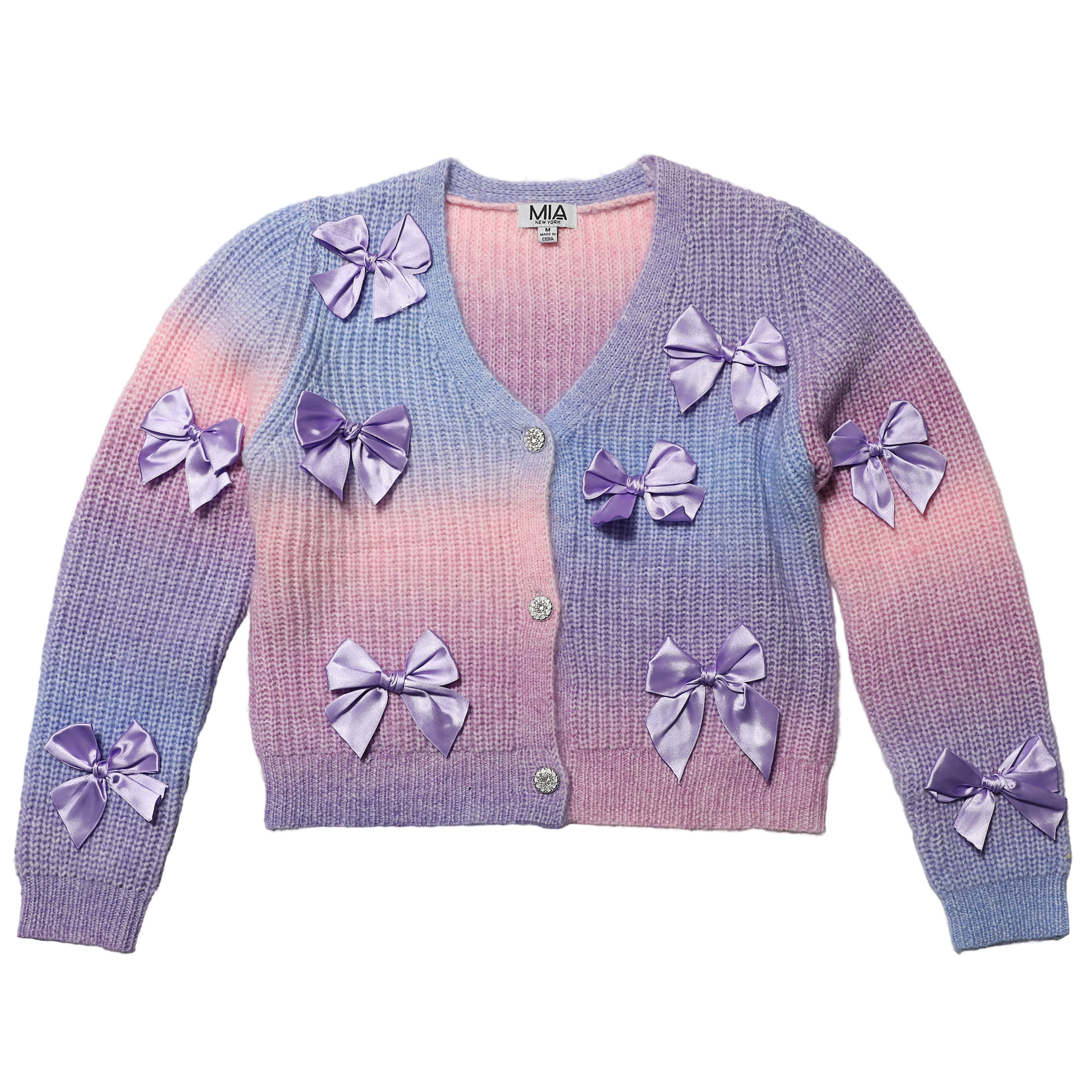 Purple Bow Cardigan