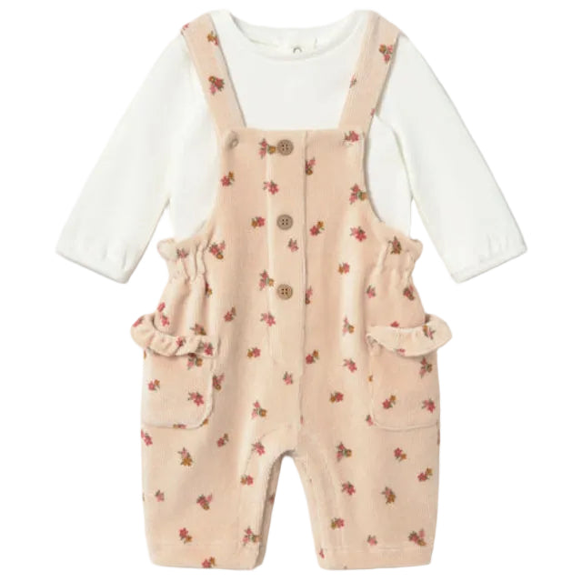 Floral 2pc Dungaree Set