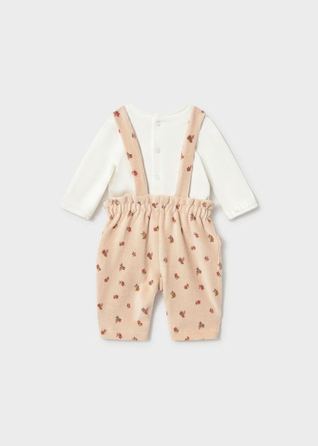 Floral 2pc Dungaree Set
