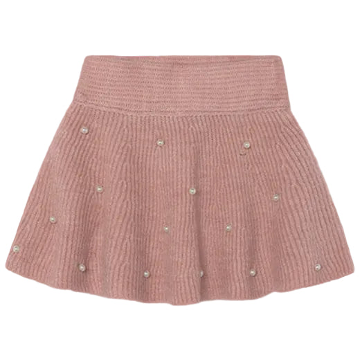 Scattered Pearl Knit Skirt