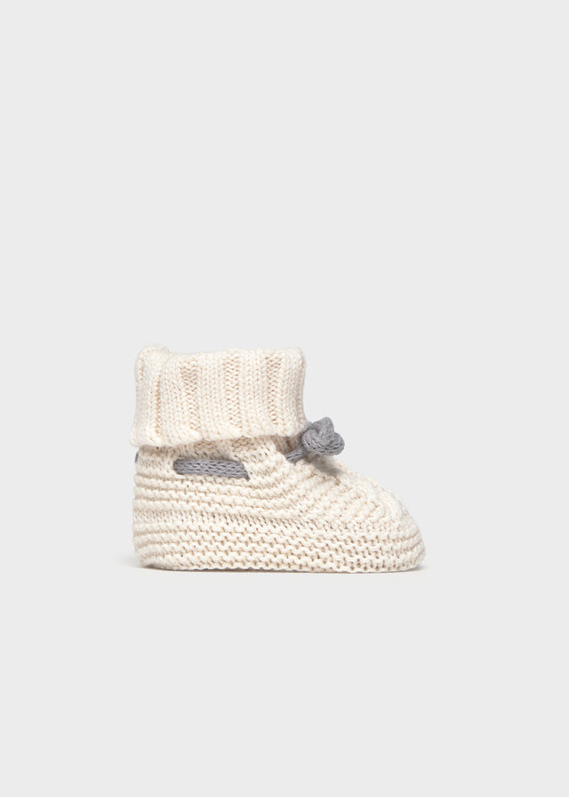 Blue Knit Booties