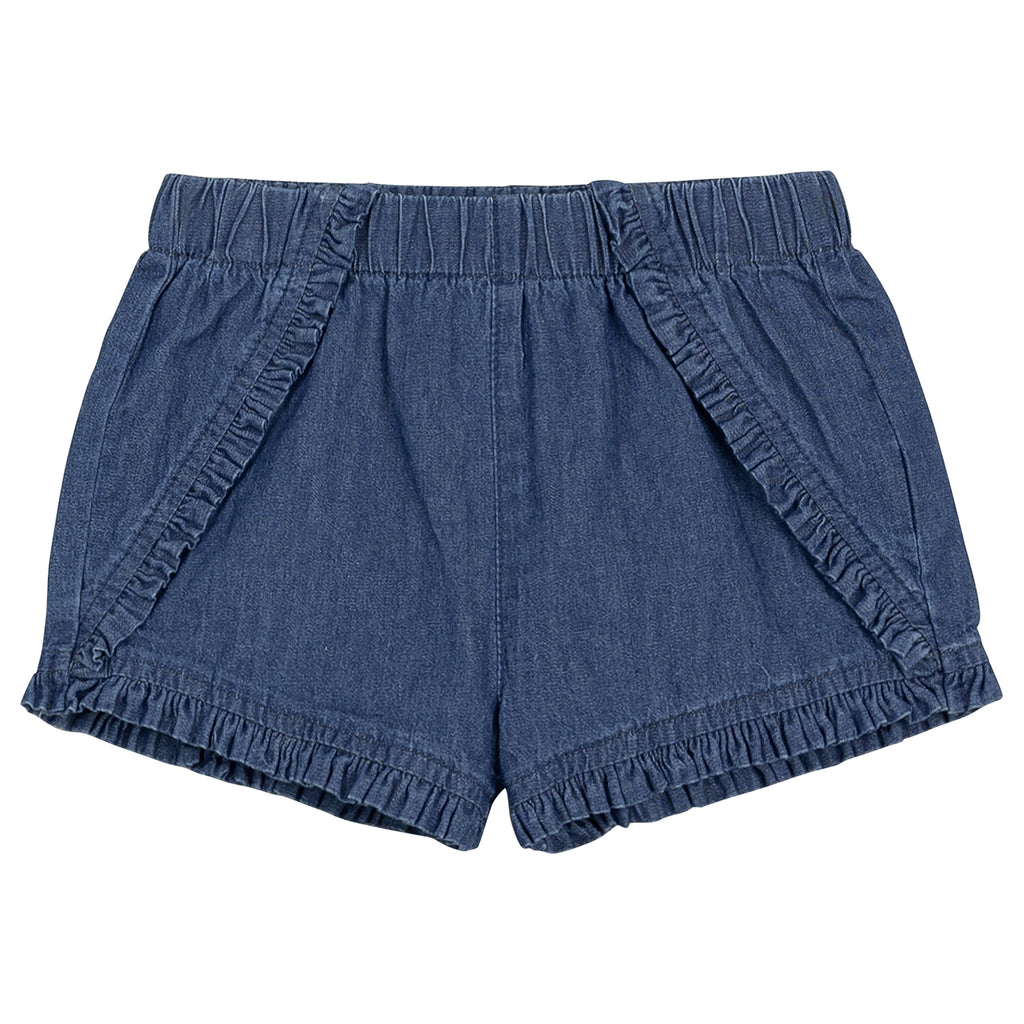 Girls Ruffle Denim Shorts - Meems
