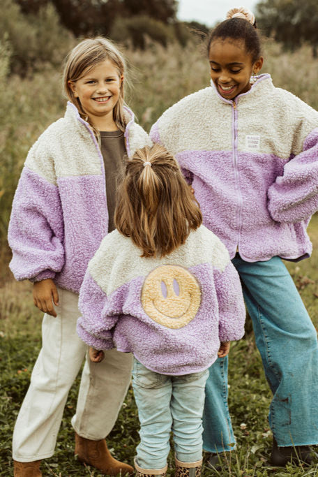 Happy Lilac Smiley Little Teddy Jacket