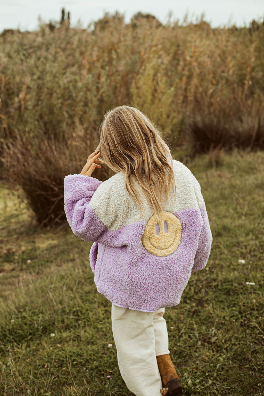 Happy Lilac Smiley Little Teddy Jacket