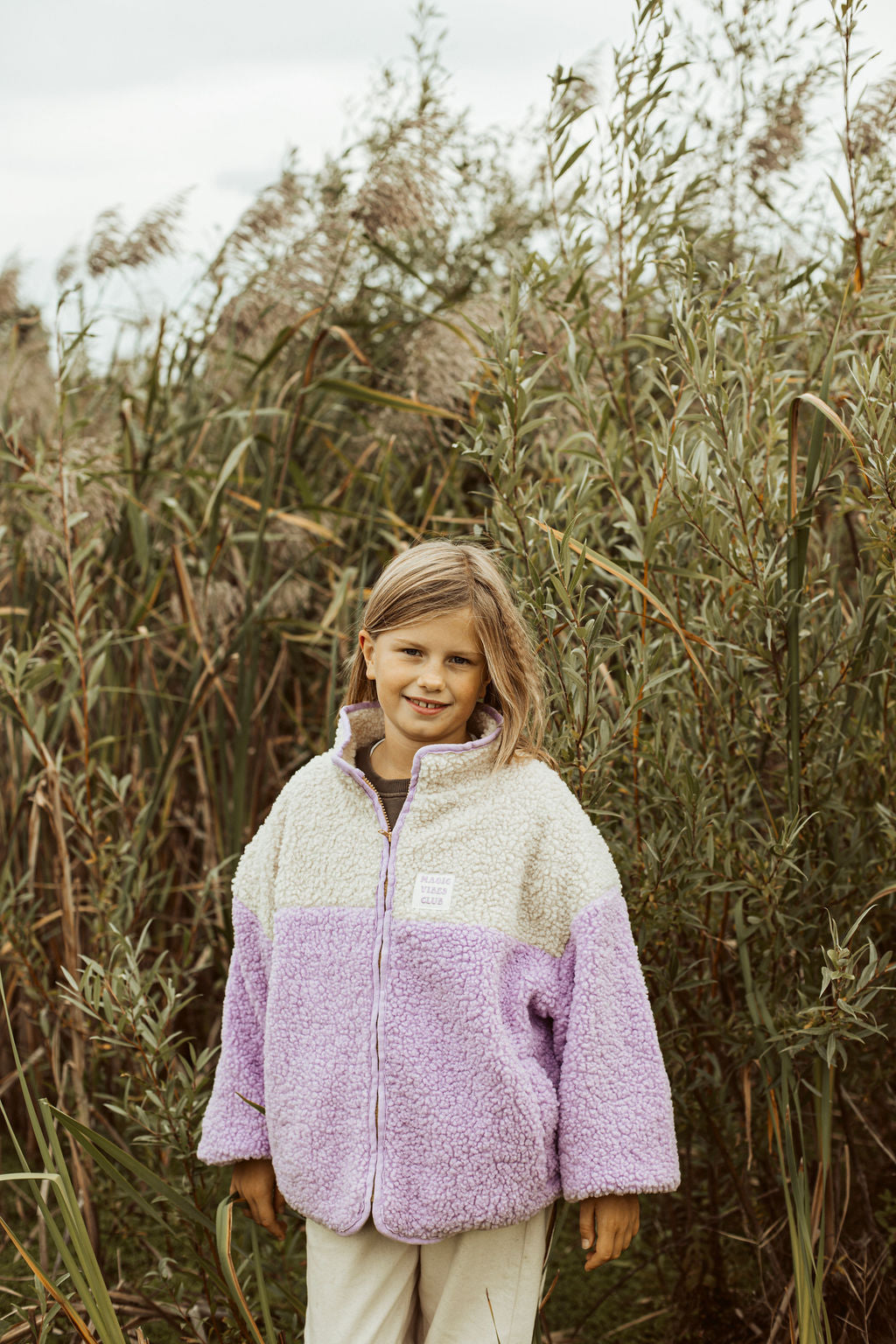 Happy Lilac Smiley Little Teddy Jacket
