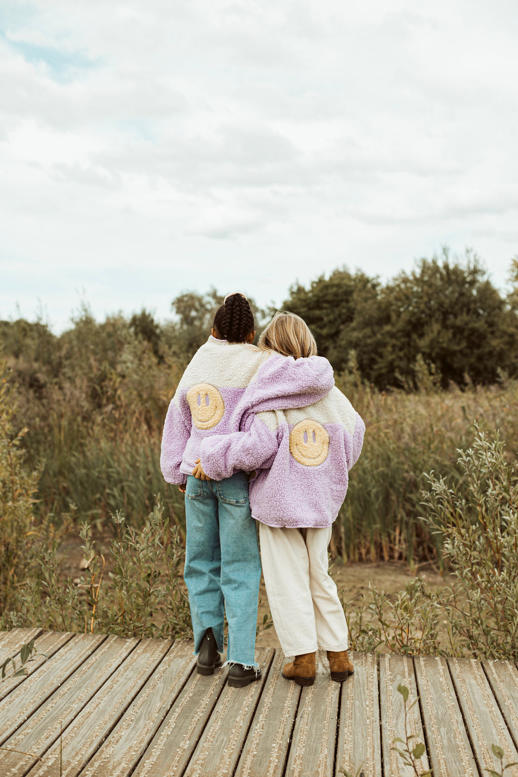 Happy Lilac Smiley Little Teddy Jacket