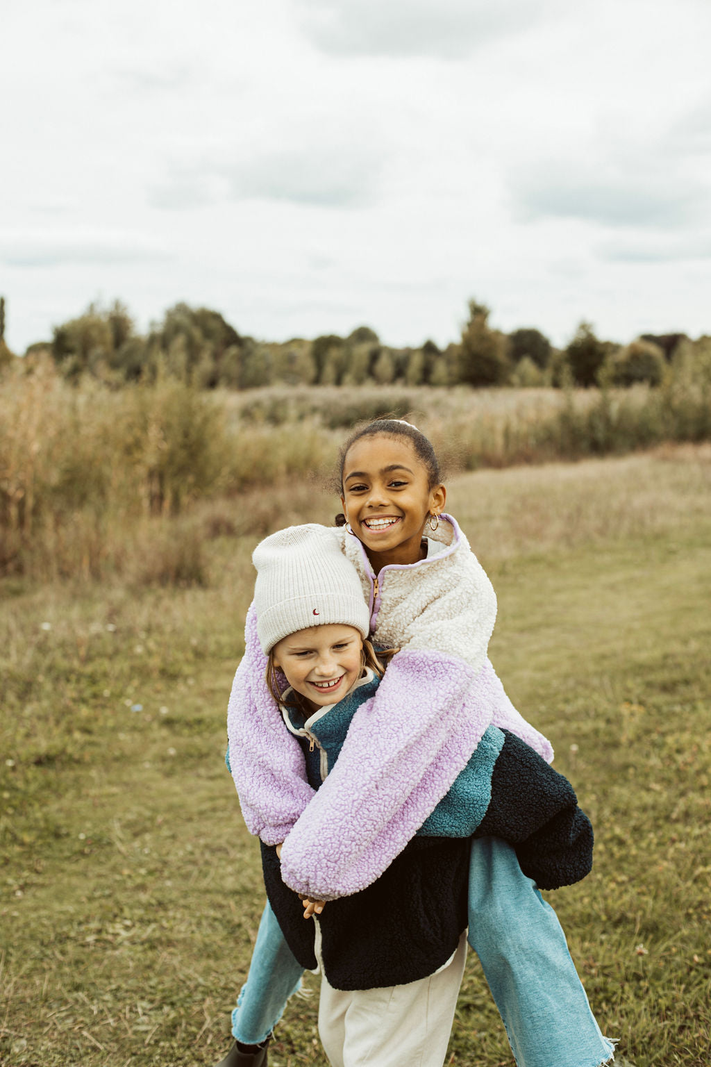 Happy Lilac Smiley Little Teddy Jacket