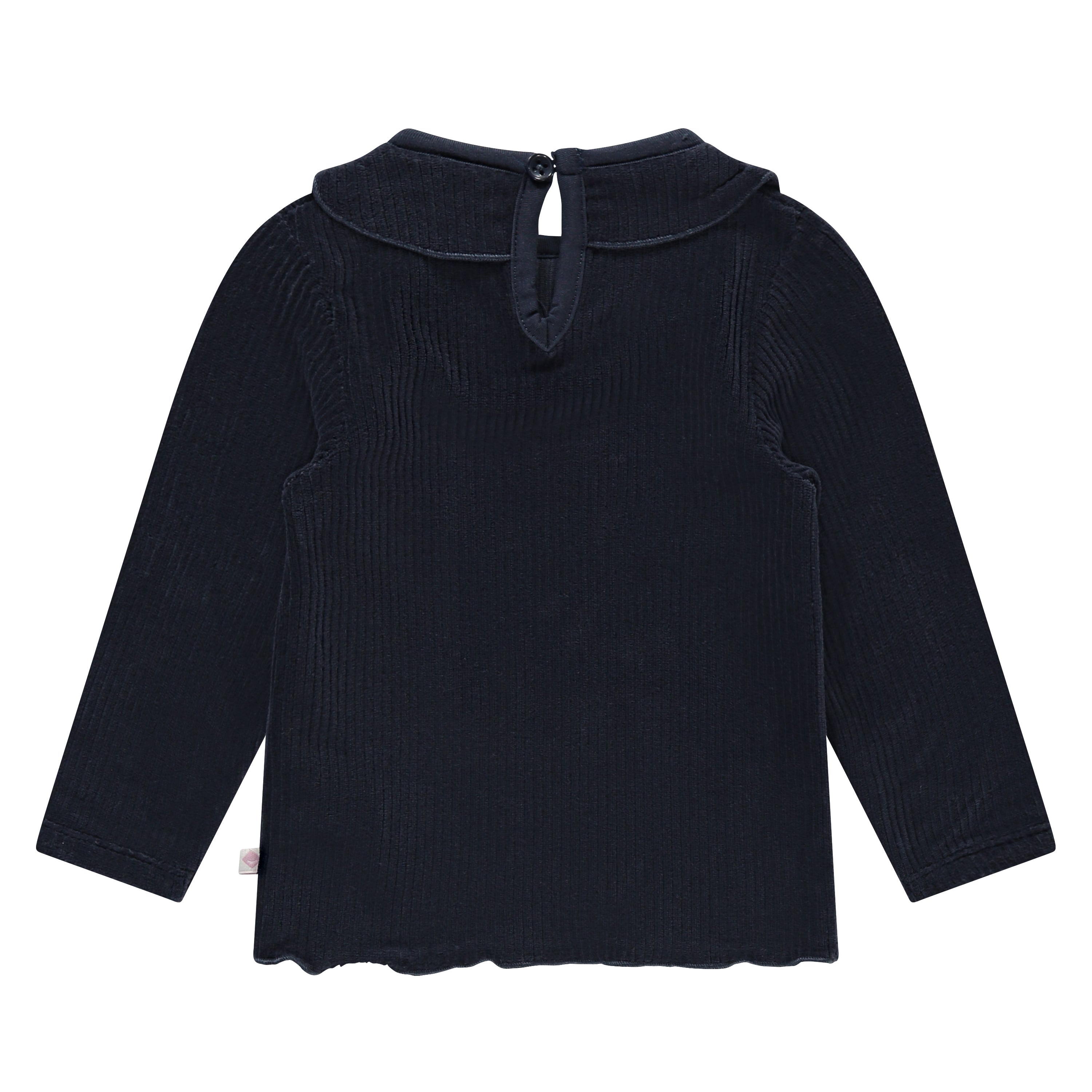 Indigo Rib Collared Blouse