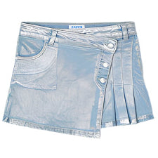 Foil Denim Skirt