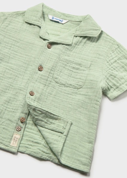 Gauze Button Down Short Set - Meems