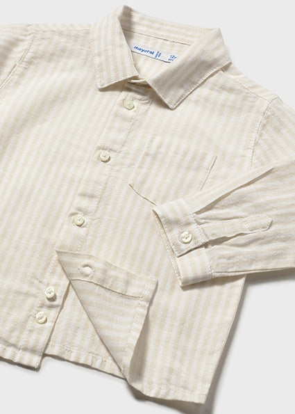 Beige Stripe Button Down - Meems