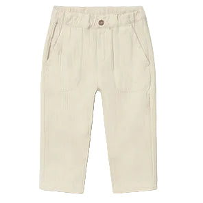 Beige Gauze Cotton Pant - Meems