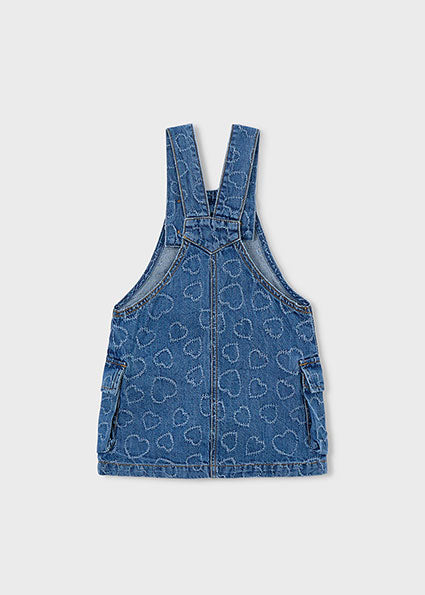 Heart Denim Overall Dress - Meems