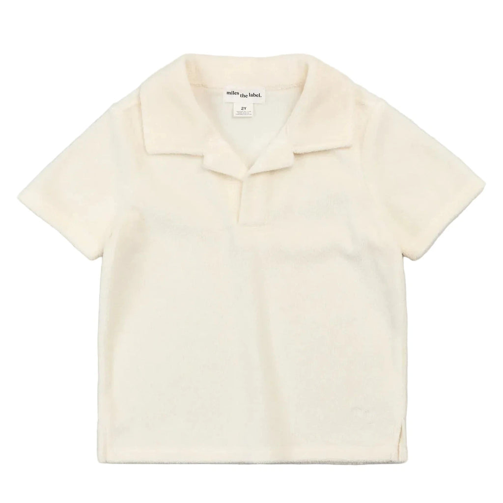 Miles The Label Ivory Terry Polo-new in White | MEEMS – Meems