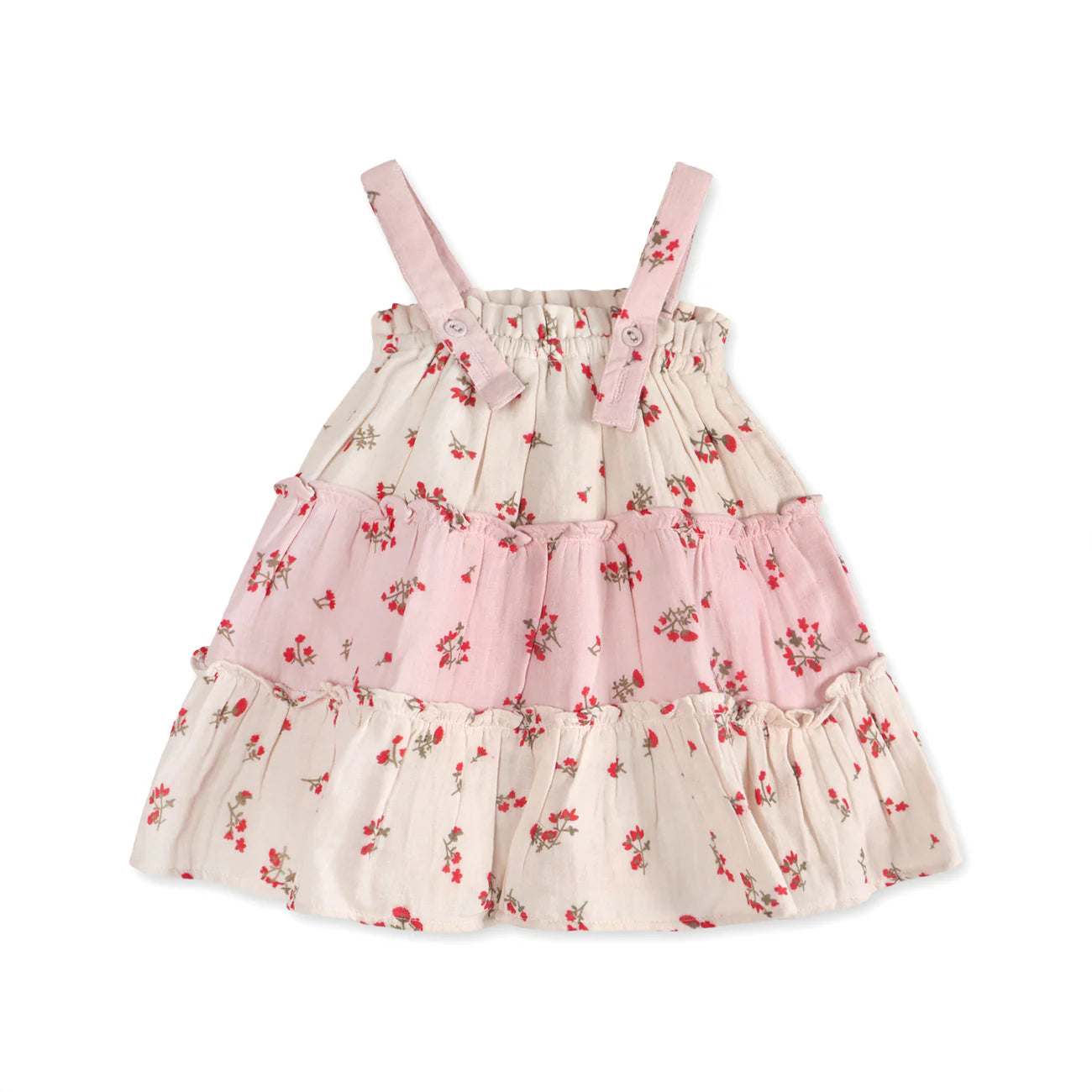 Bijou Tiered Floral Baby Dress + Bloomer