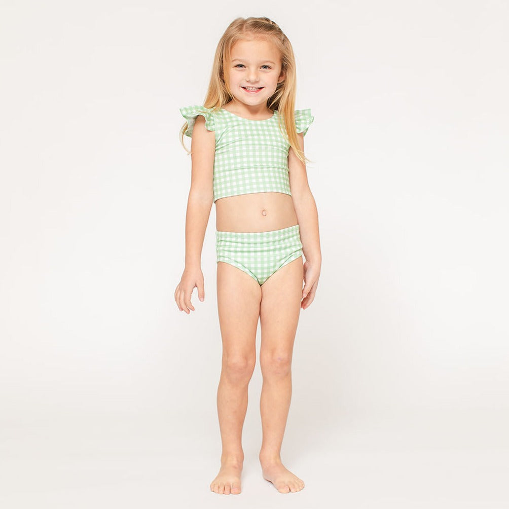 Green Gingham Bikini Bather