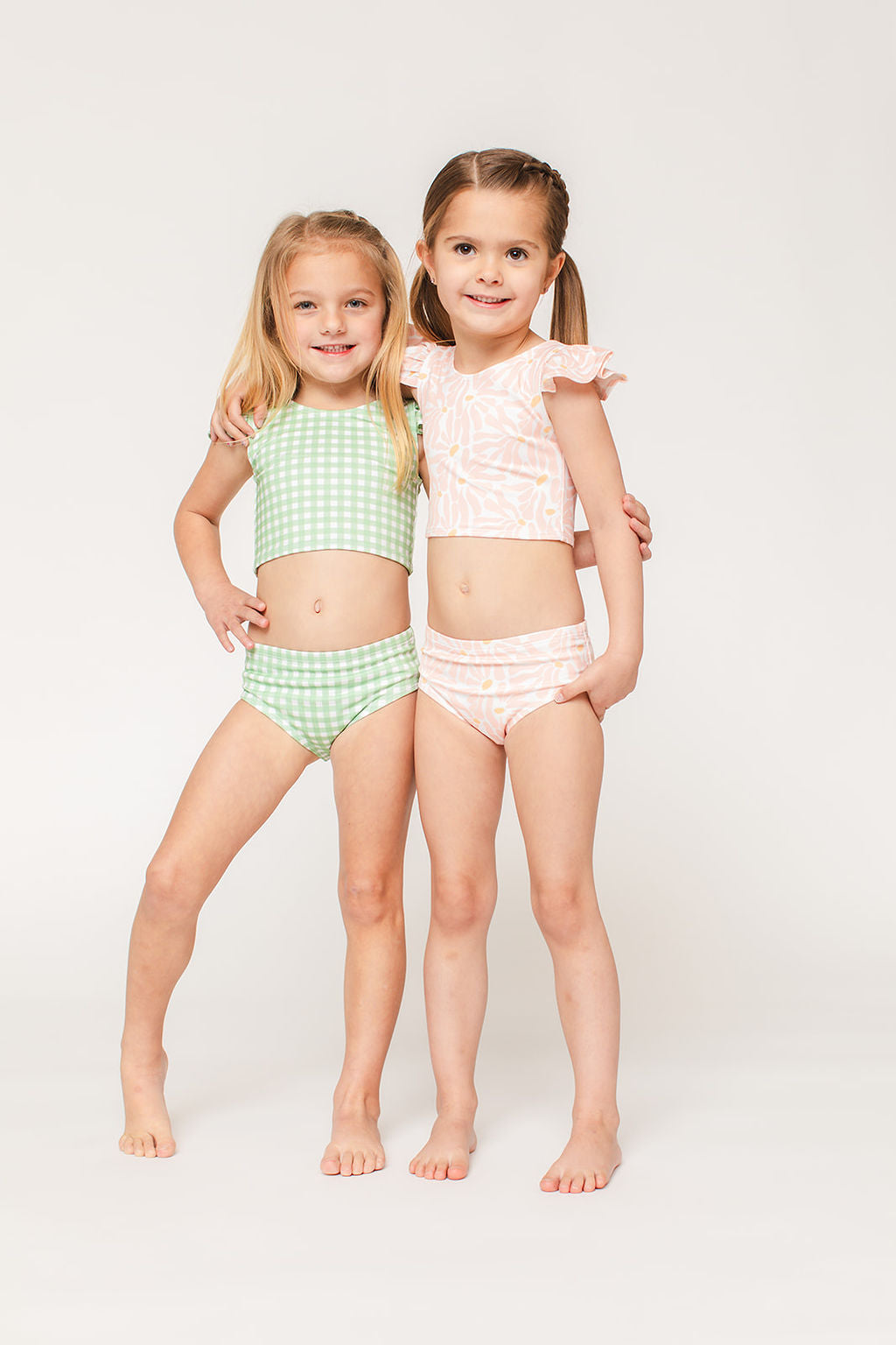 Green Gingham Bikini Bather