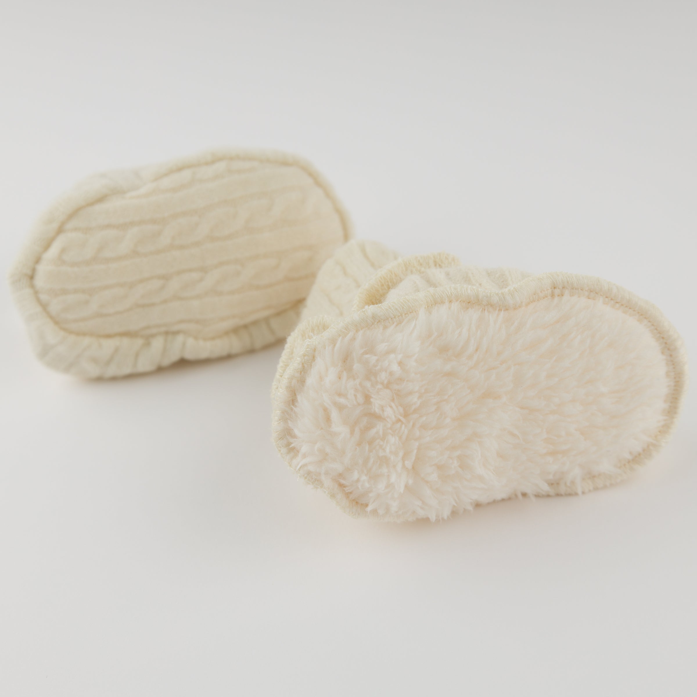 Natural Cable Knit Booties