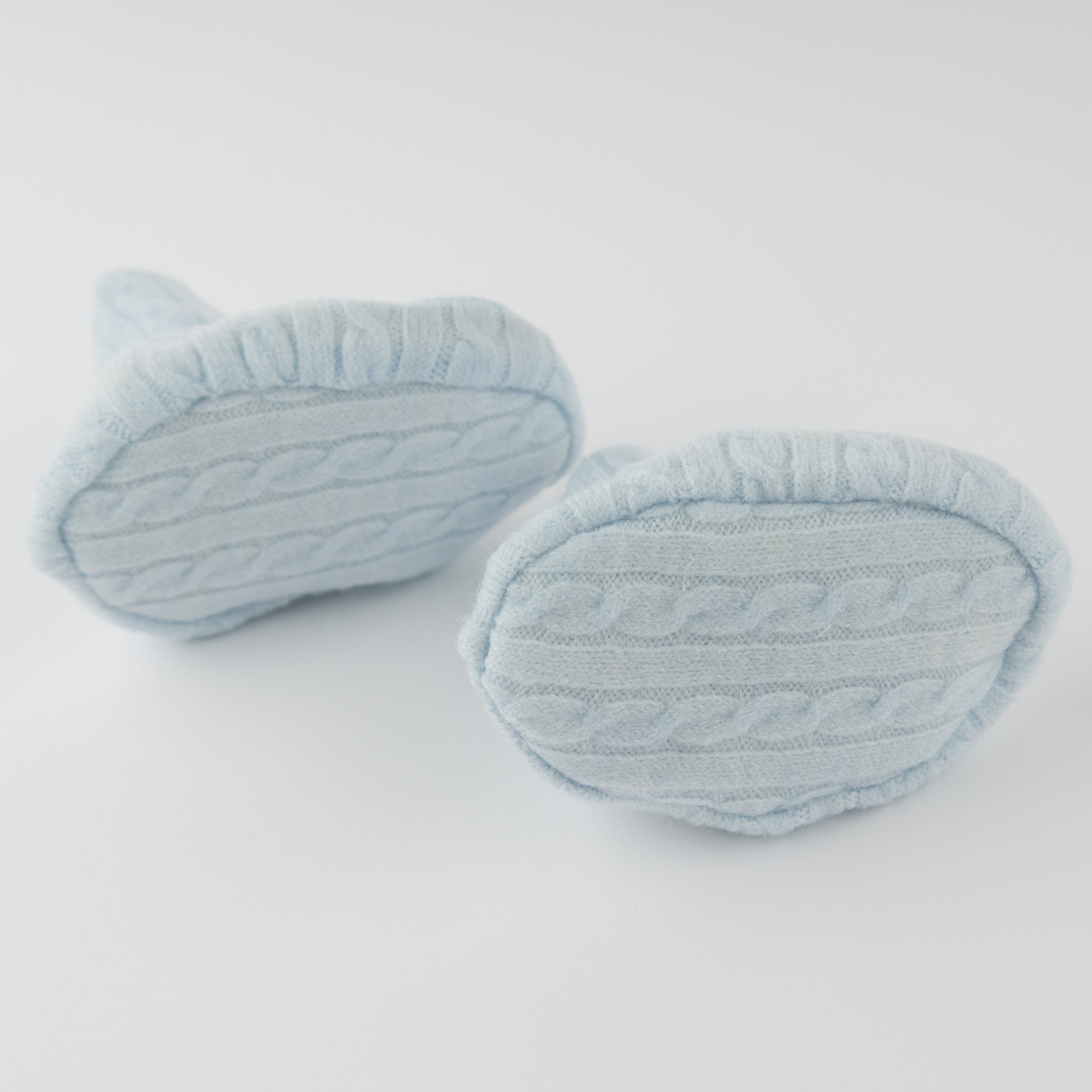 Blue Cable Knit Booties