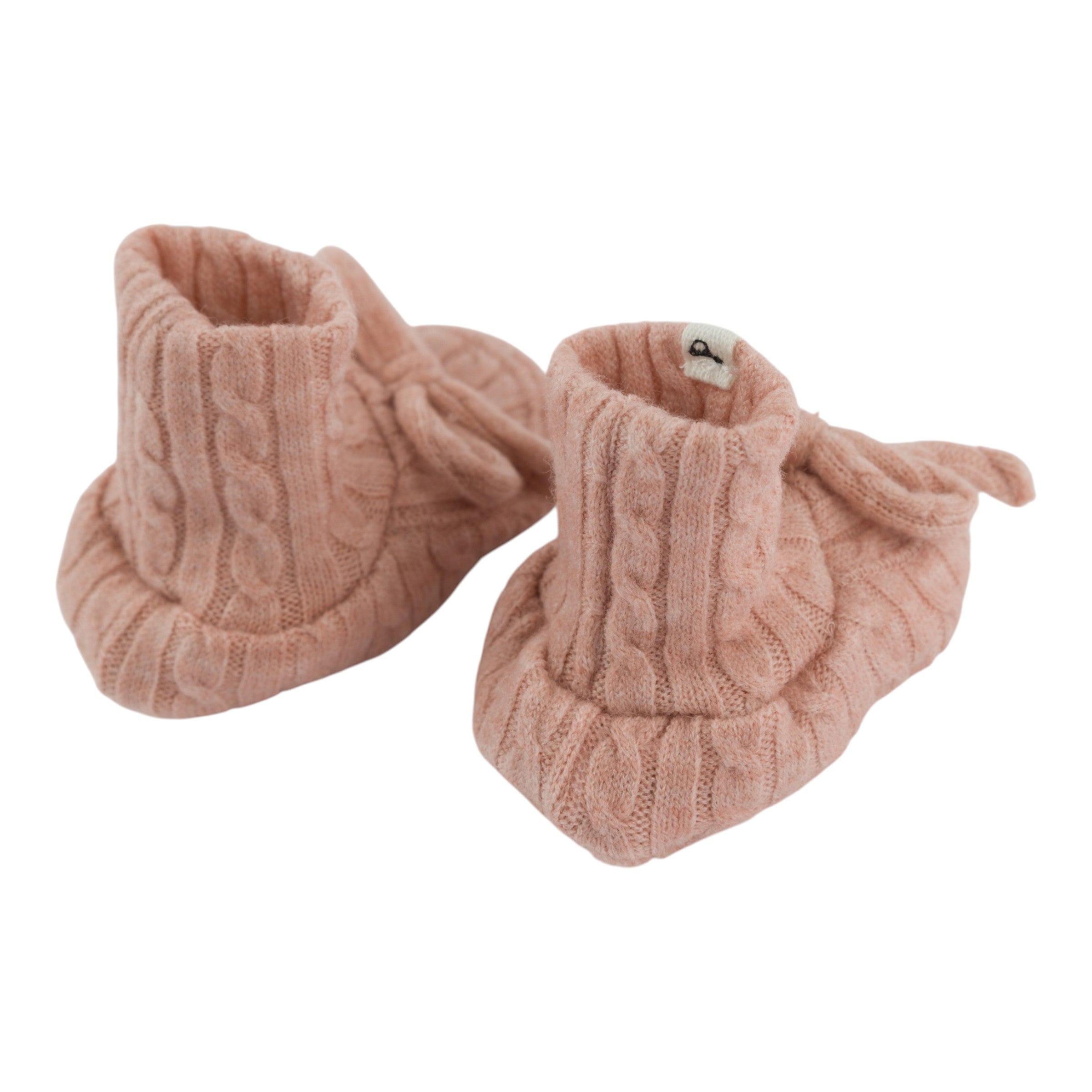 Pink Cable Knit Booties