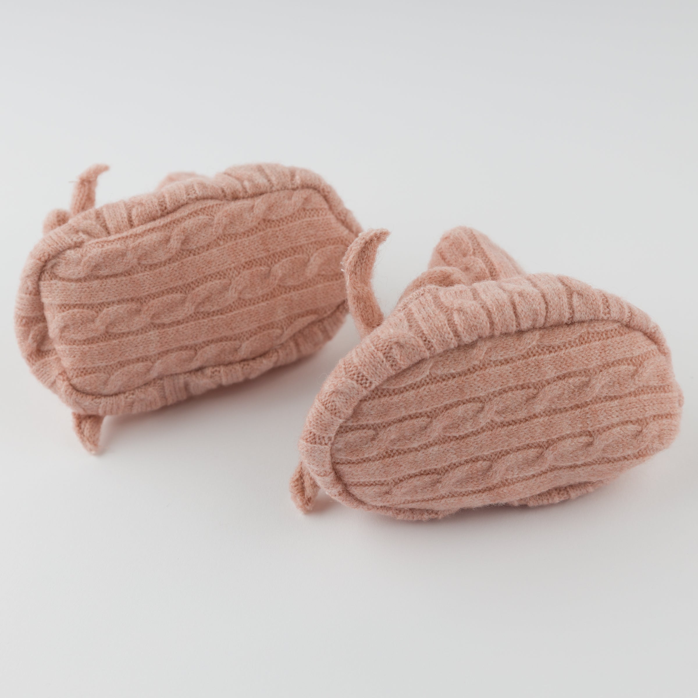 Pink Cable Knit Booties