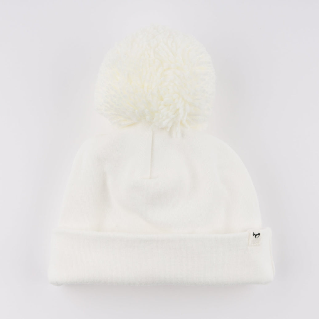 Cream Pom Hat