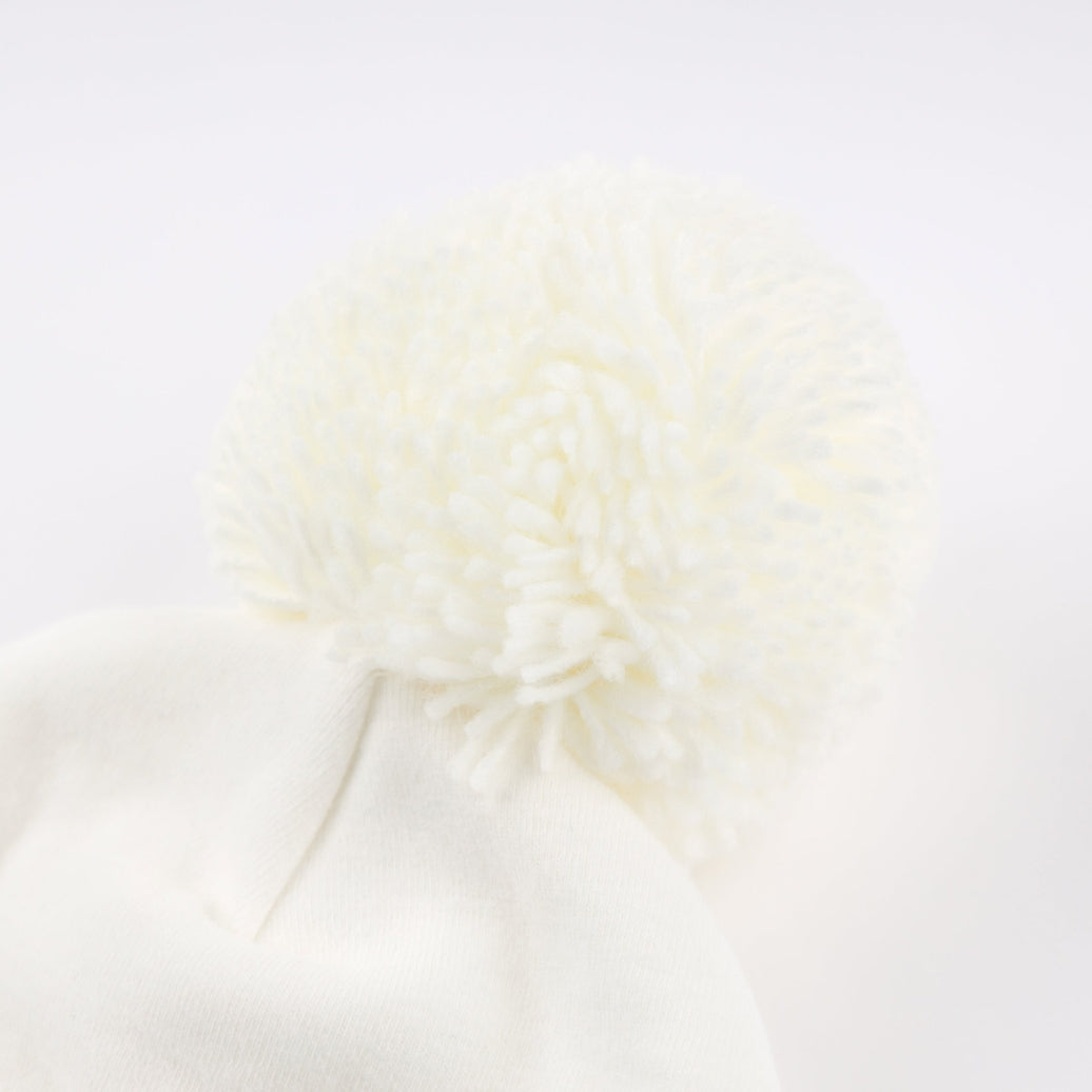 Cream Pom Hat