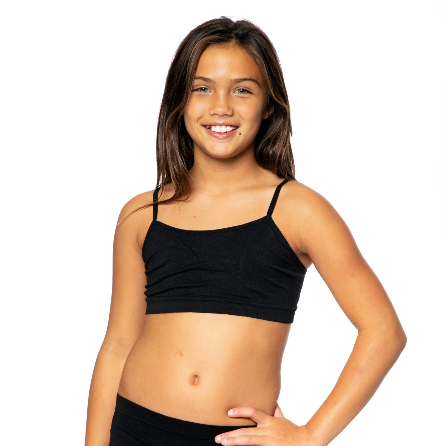 Black Seamless Bandeau Bra