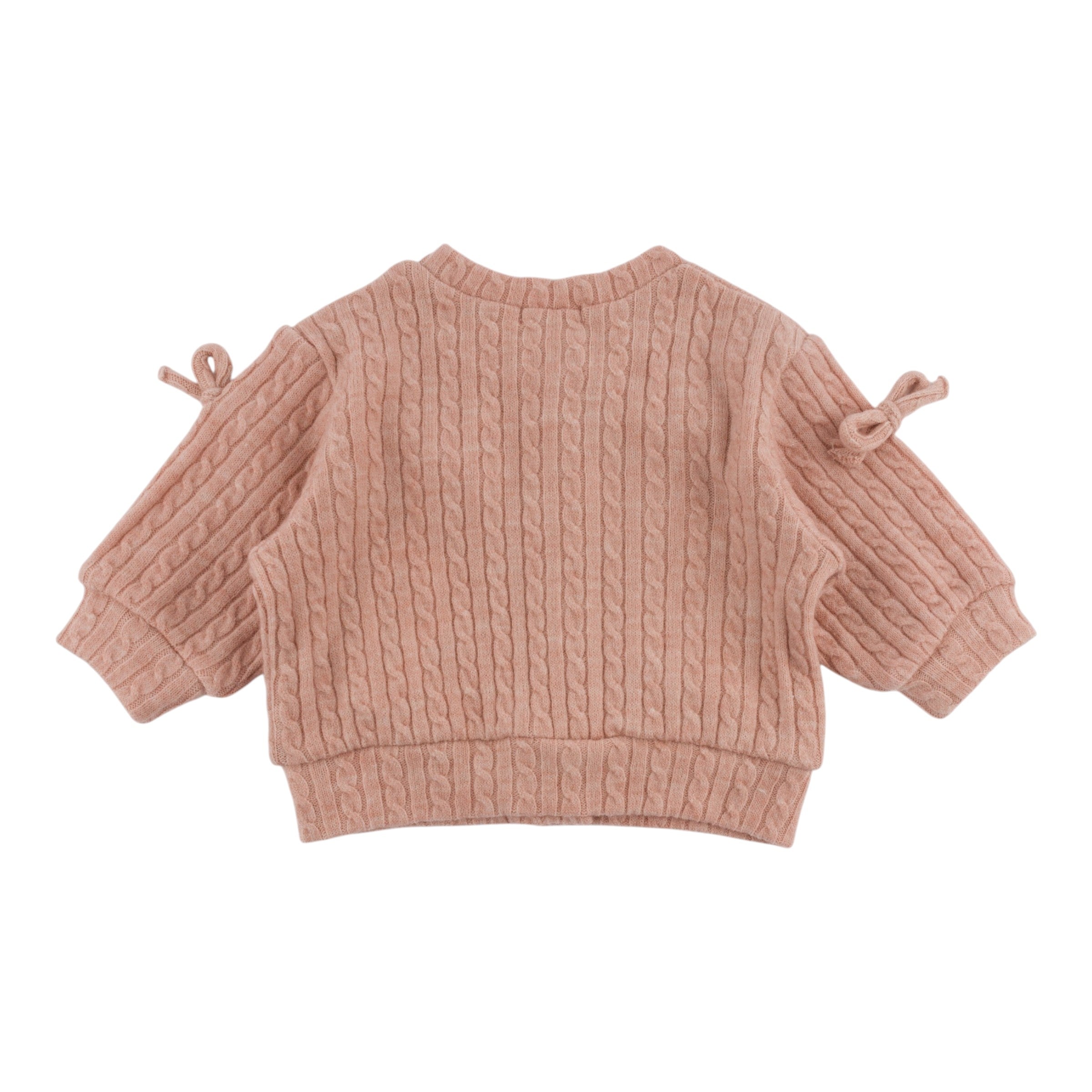 Cable Knit Bow Cardigan