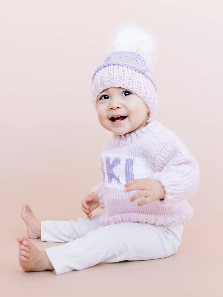 Pink Ski Goggles Knit Hat