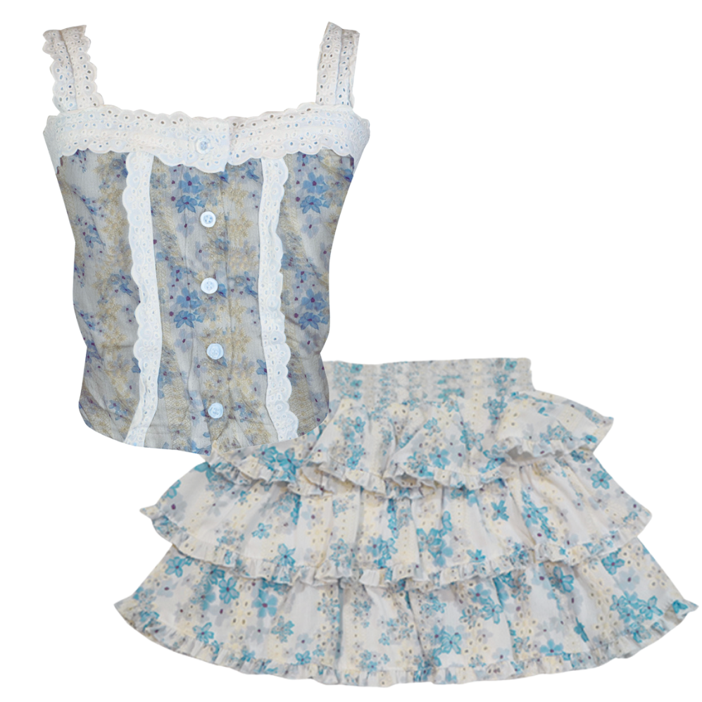 3 Tier Hibiscus Skort