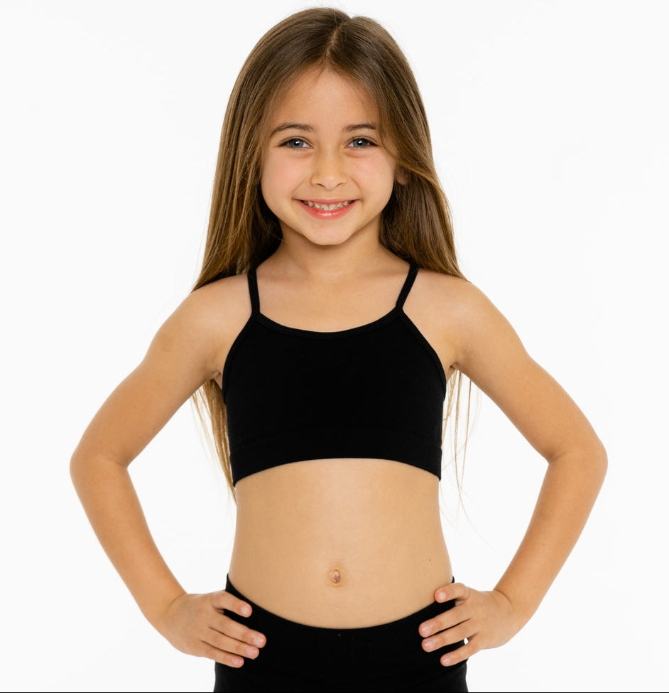 Black Seamless Bandeau Bra