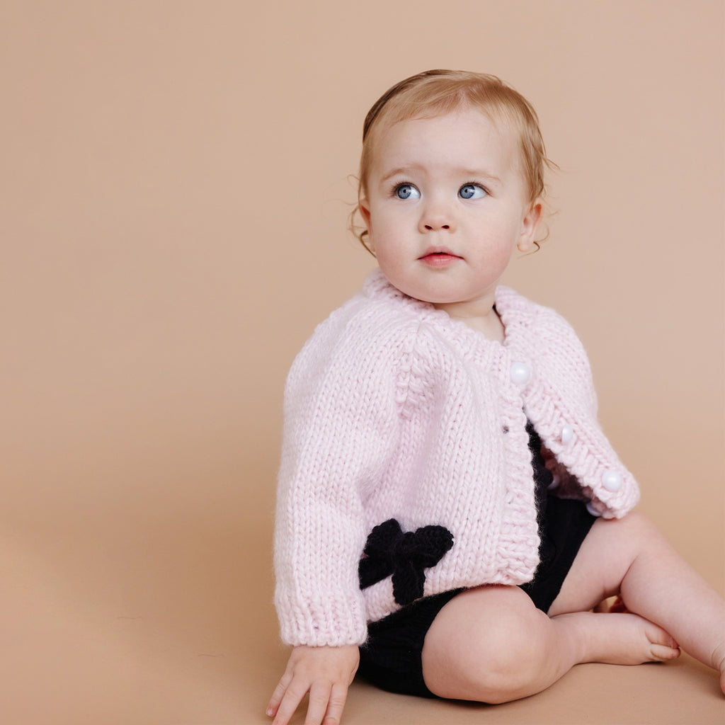 Pink Bow Cardigan - Meems
